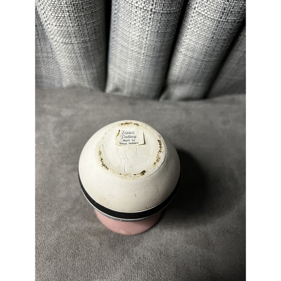 VTG Sioux Pottery Native American Vase Planter Signed 4” Indiana Pastel Colors - Picture 6 of 11